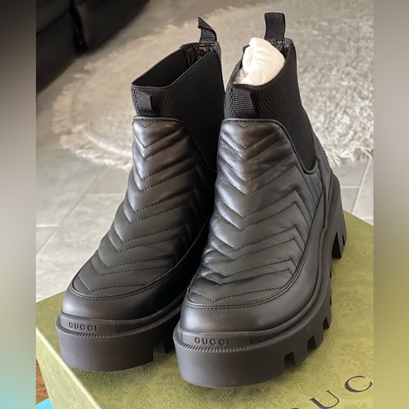 Gucci leather Ankle-Boots Lifford Matelasse - Picture 6 of 11